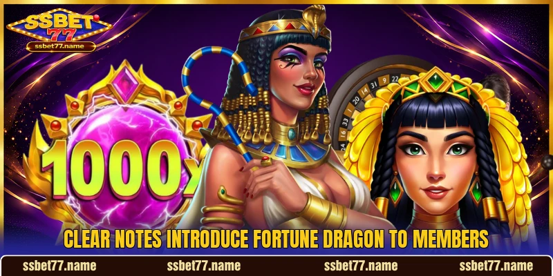 Clear notes introduce Fortune Dragon to members