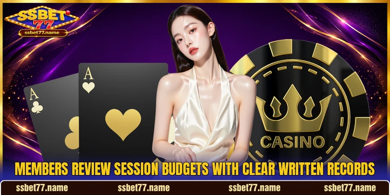 Members review session budgets with clear written records Members review session budgets with clear written records