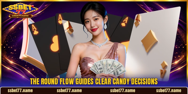 The round flow guides clear candy decisions The round flow guides clear candy decisions