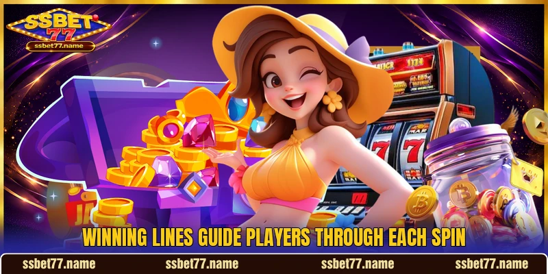 Winning lines guide players through each spin